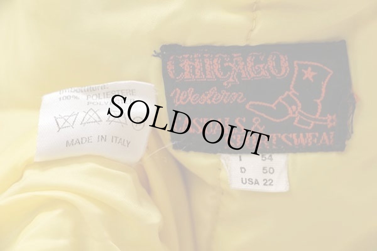 画像4: 90s イタリア製 CHICAGO Western スタンドカラー チェック 中綿入り ジャケット 54 (4)