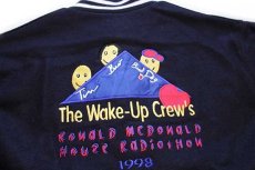 画像4: デッドストック★90s USA製 RONALD MCDONALD HOUSE RADIOTHON刺繍 メルトン ウールスタジャン 濃紺 XL (4)
