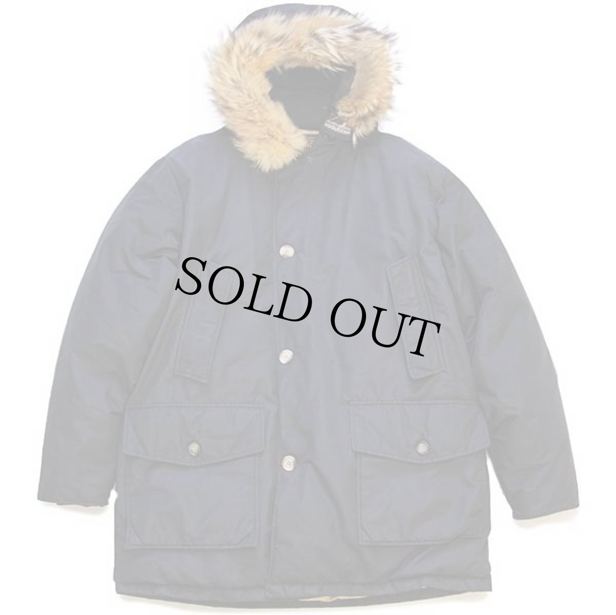 画像1: 00s USA製 WOOLRICH JOHN RICH&BROS ウールリッチ コヨーテファー アークティックパーカー ダウンコート 黒 L★B-9タイプ (1)