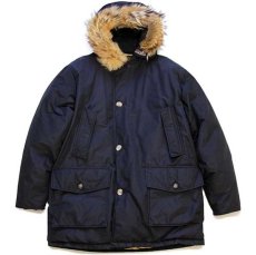 画像1: 00s USA製 WOOLRICH JOHN RICH&BROS ウールリッチ コヨーテファー アークティックパーカー ダウンコート 黒 L★B-9タイプ (1)