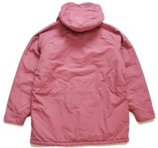 画像2: 80s USA製 L.L.Bean BAXTER STATE PARKA 中綿入り ナイロン マウンテンパーカー ピンク W-L (2)