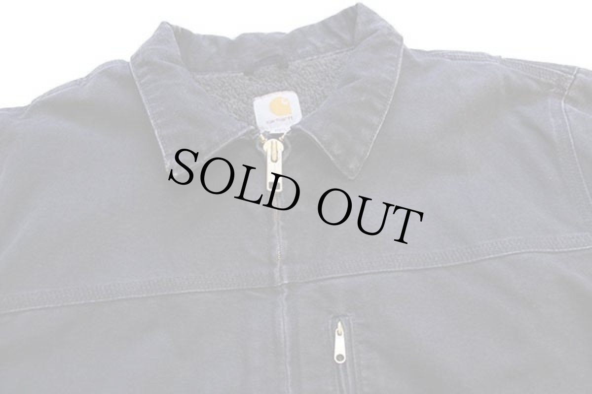 画像3: メキシコ製 carharttカーハート シェルパラインド サンドストーン ダック地 リッジコート 黒 L (3)