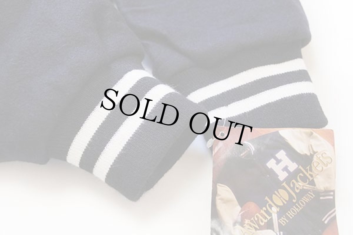 画像7: デッドストック★90s USA製 RONALD MCDONALD HOUSE RADIOTHON刺繍 メルトン ウールスタジャン 濃紺 XL (7)