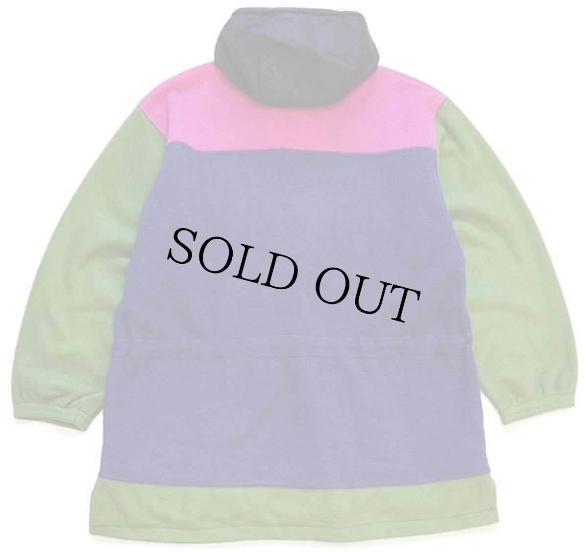 画像2: 90s USA製 TONA WAWA マルチカラー ハーフジップ プルオーバー フリースパーカー L (2)