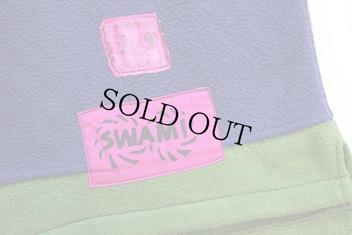 画像5: 90s USA製 TONA WAWA マルチカラー ハーフジップ プルオーバー フリースパーカー L (5)