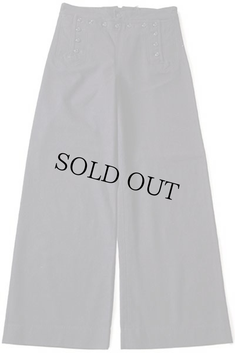 画像2: 60s 米軍 U.S.NAVY メルトン ウール セーラーパンツ 濃紺 33L (2)