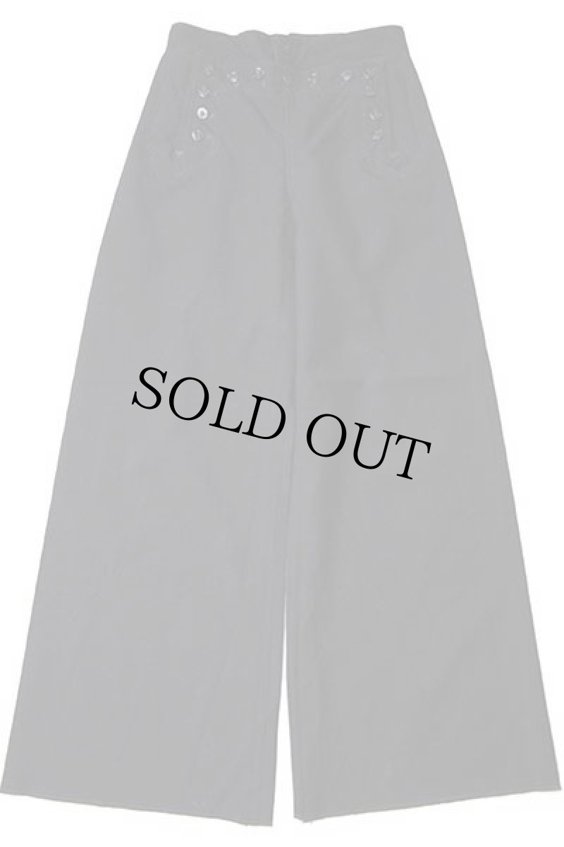 画像2: 80s 米軍 U.S.NAVY ウール セーラーパンツ 黒 30S (2)