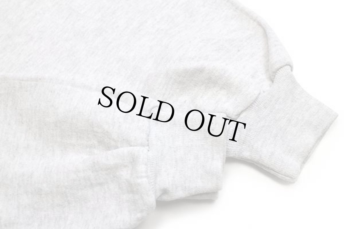 画像5: 90s USA製 RUSSELLラッセル WEST MECK STAFF 槍 前V スウェット 杢ライトグレー L (5)