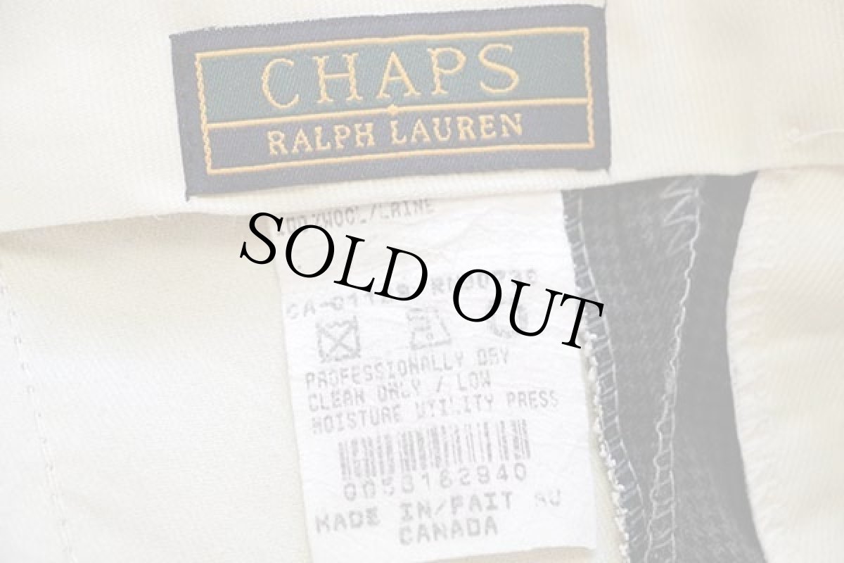 画像6: 90s カナダ製 CHAPS ラルフローレン 千鳥格子 ツータック スラックス ウールパンツ 33 (6)