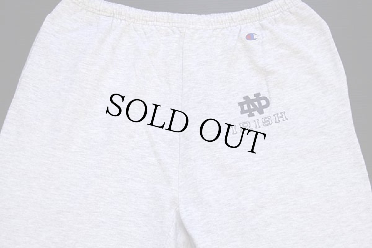 画像4: 90s USA製 Championチャンピオン NOTRE DAME IRISH スウェットパンツ 杢グレー XL (4)