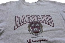 画像3: 90s メキシコ製 Championチャンピオン HARVARD リバースウィーブ スウェット グレー M (3)