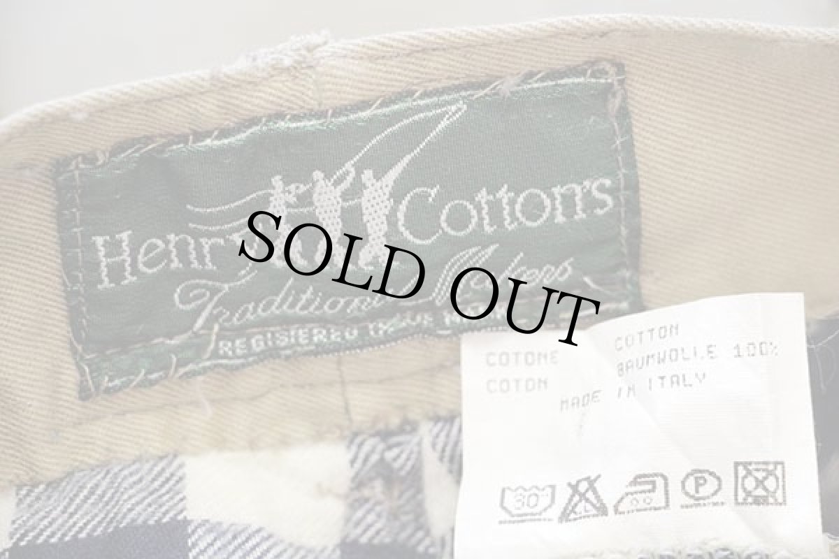 画像6: 90s イタリア製 Henry Cotton's ブロックチェック ネルライナー コットン チノパン カーキ w31 (6)