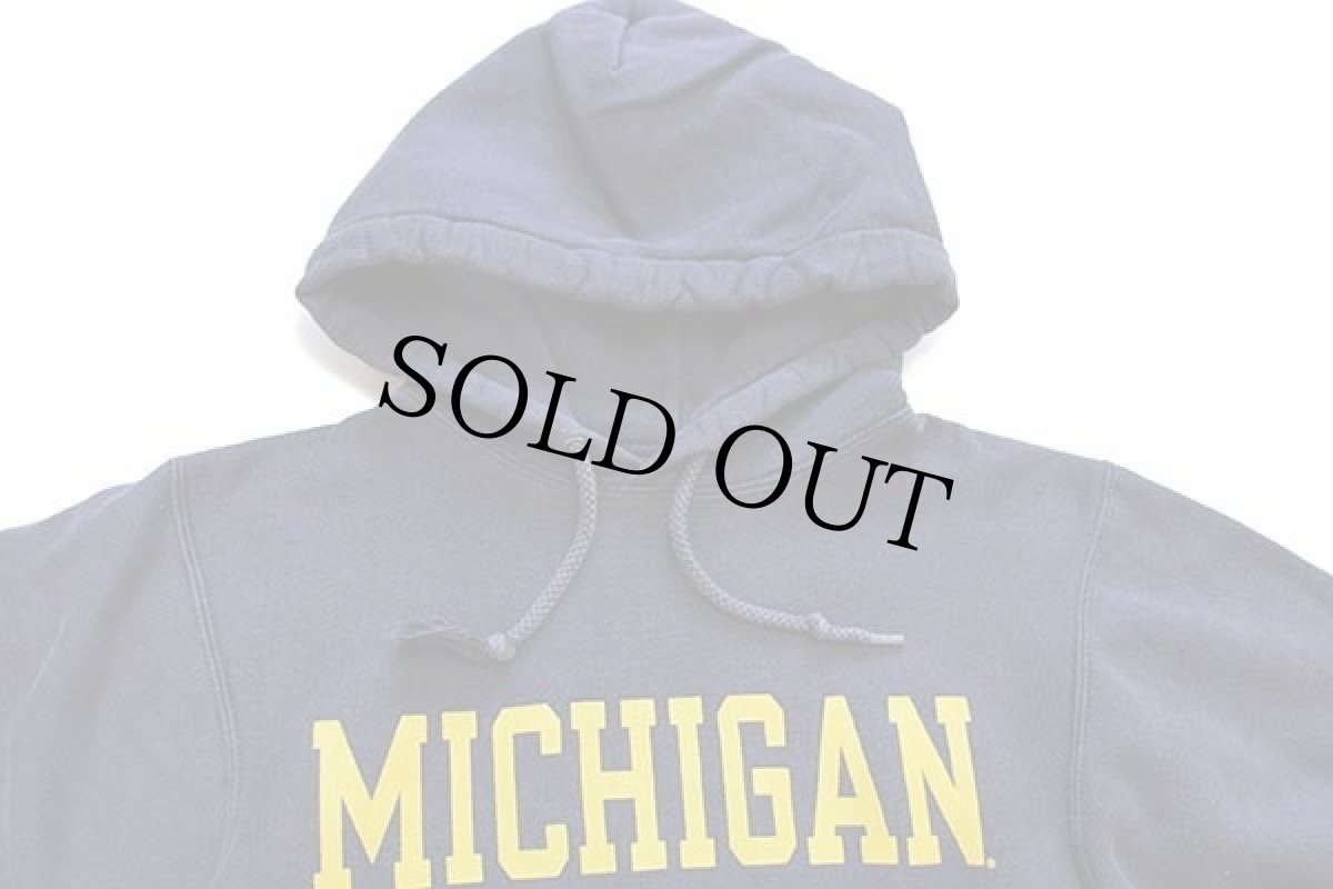 画像3: 00s メキシコ製 Championチャンピオン MICHIGAN リバースウィーブ スウェットパーカー 紺 S (3)