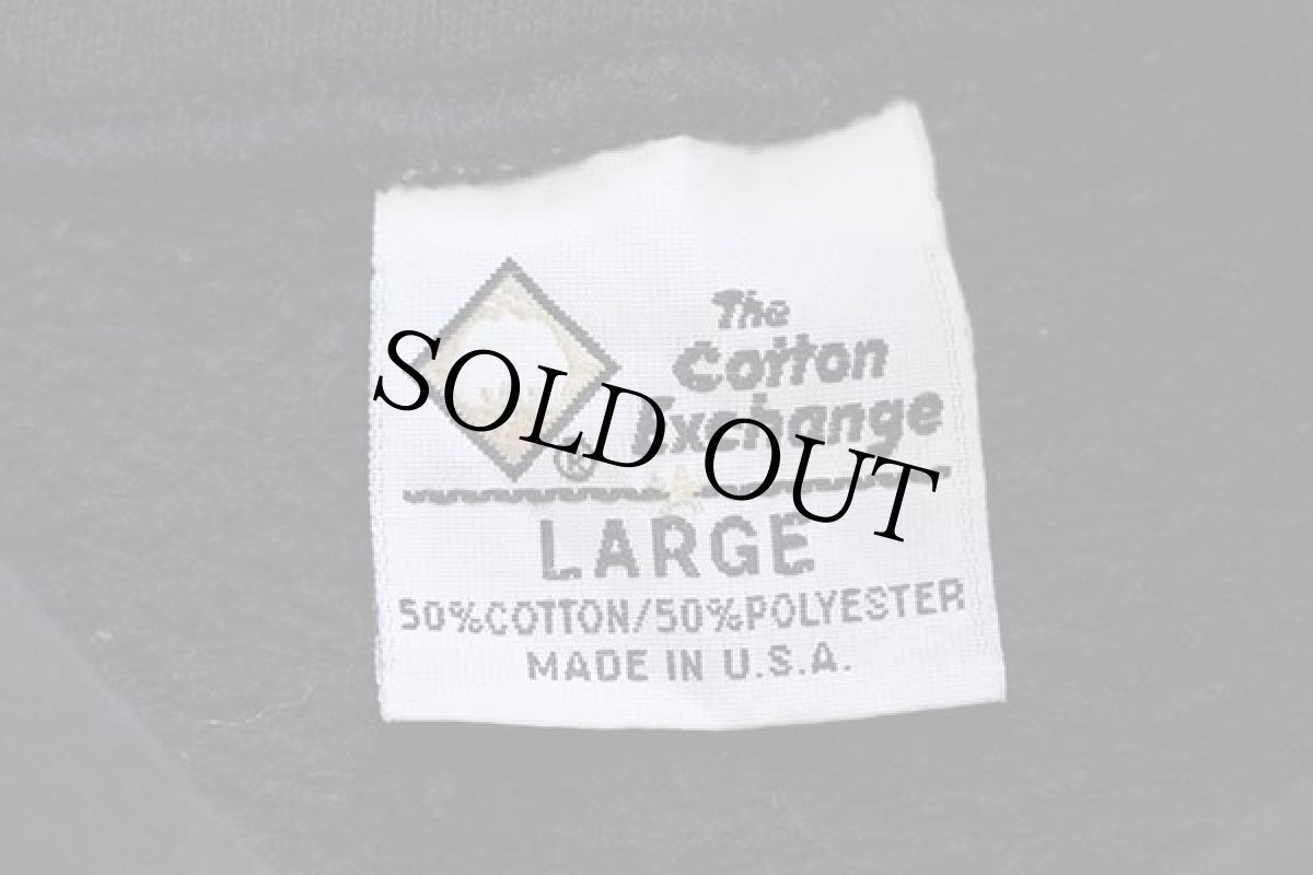 画像4: 90s USA製 The Cotton Exchange AUM ひび割れプリント スウェットパーカー 黒 L (4)