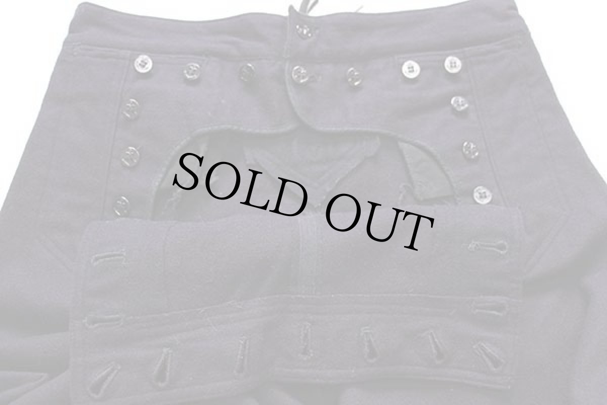 画像6: 60s 米軍 U.S.NAVY メルトン ウール セーラーパンツ 濃紺 33L (6)