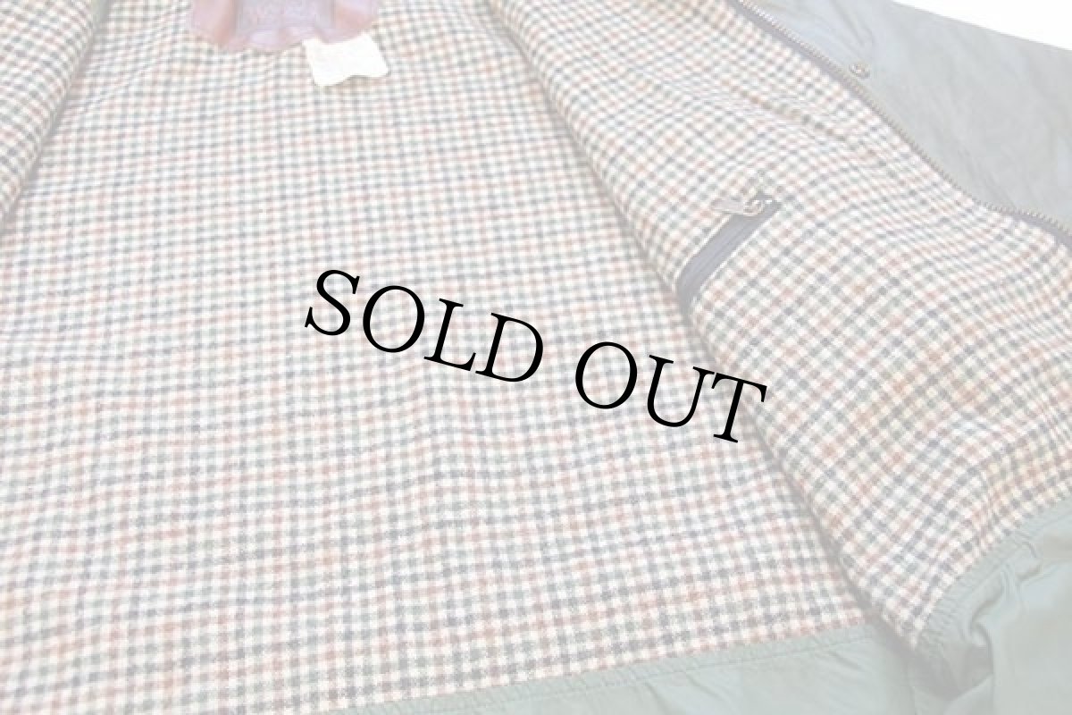 画像6: 90s USA製 Woolrichウールリッチ チェックライナー コットン×ナイロン フィールドコート オリーブ L★ジャケット (6)