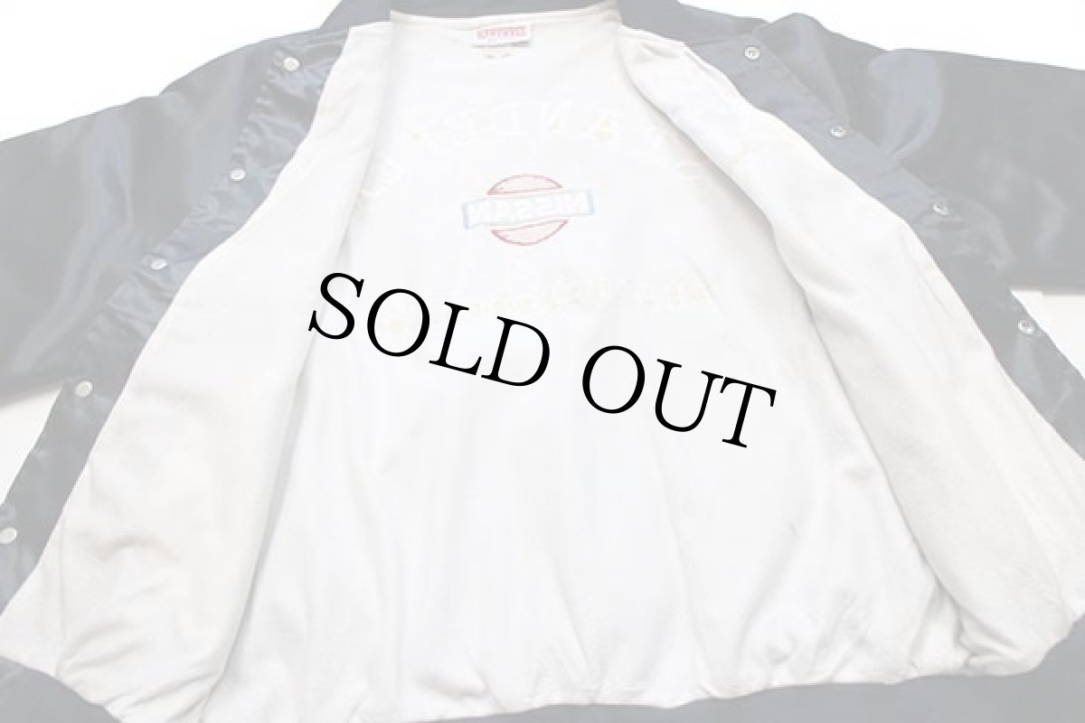 画像5: 90s USA製 STANDEFER NISSANニッサン ロゴ刺繍 ナイロンジャケット 紺 M (5)