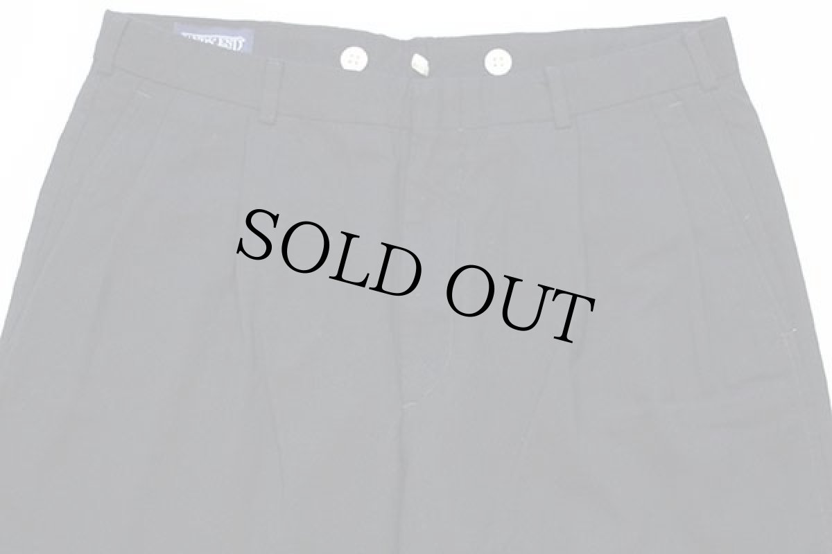 画像4: 90s USA製 LANDS'ENDランズエンド ツータック スラックス ウールパンツ 黒 36 (4)