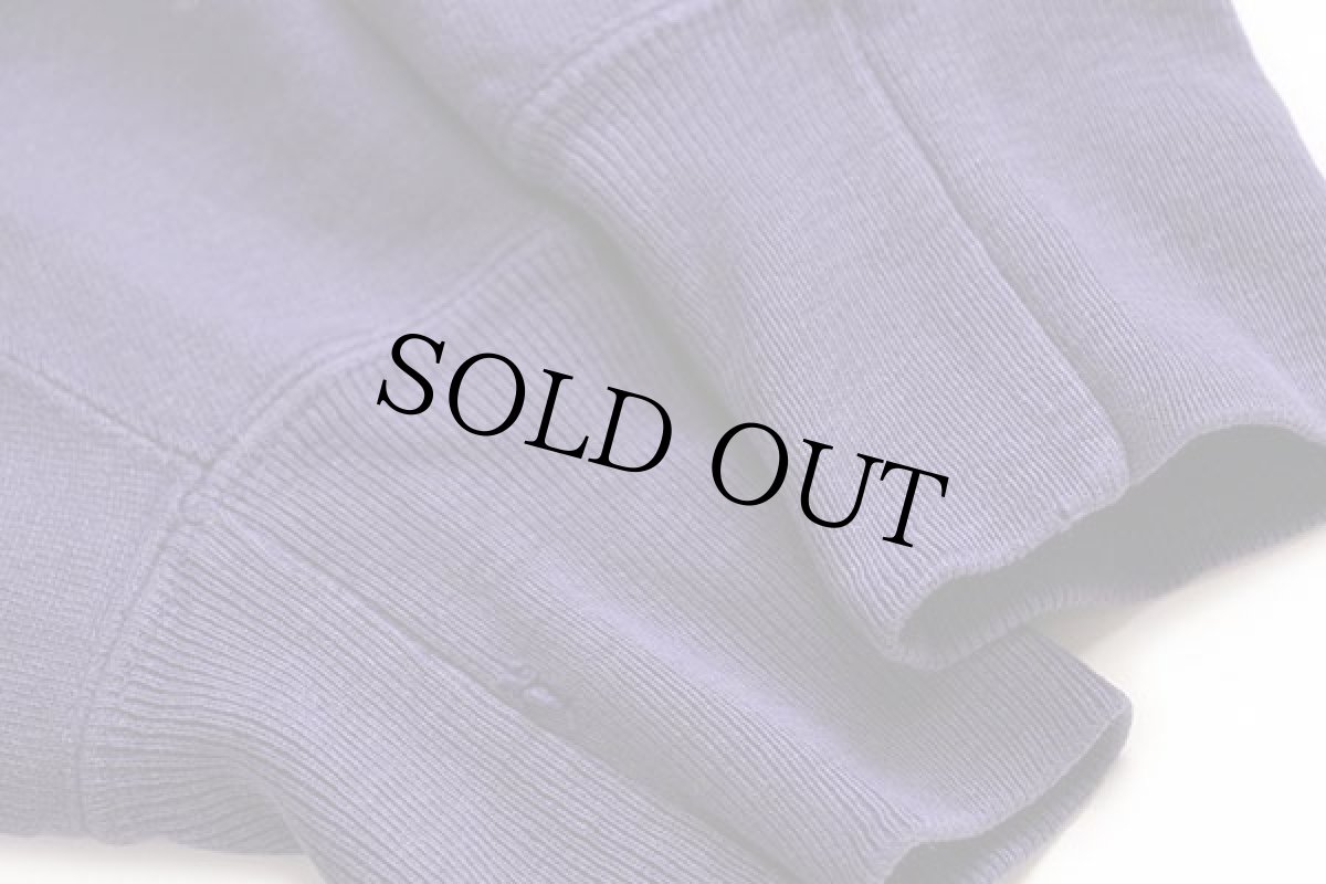 画像8: 90s USA製 Championチャンピオン SALOMON SKIING MAGAZINE ロゴ刺繍 リバースウィーブ スウェット ボロ 青紫 L (8)