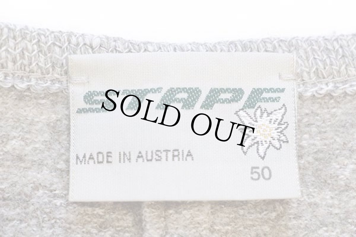 画像4: オーストリア製 STAPF 刺繍入り ノーカラー チロリアン ボイルドウール×リネン ベスト ミックス 50 (4)