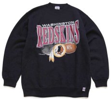 画像1: 90s USA製 LOGO7 NFL WASHINGTON REDSKINS アメフト スウェット 黒 L (1)