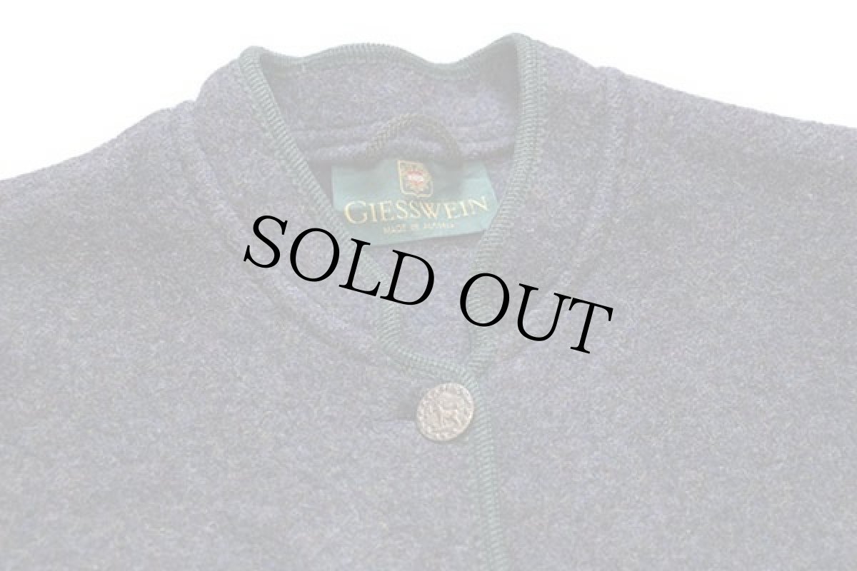 画像3: オーストリア製 GIESSWEIN ツリー キノコ アップリケ アート スタンドカラー チロリアン ボイルドウール ジャケット 40 (3)