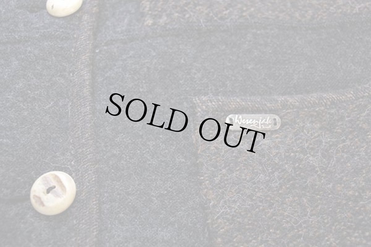 画像6: オーストリア製 Wesenjak 鹿角ボタン ノーカラー チロリアン ウール×アルパカ パイル×ボイルド ジャケット ミックス 12 (6)