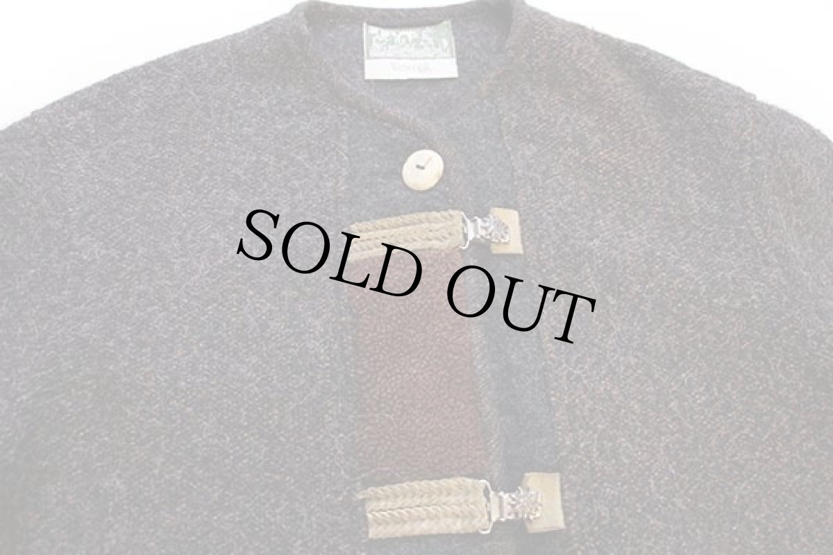 画像3: オーストリア製 Wesenjak 鹿角ボタン ノーカラー チロリアン ウール×アルパカ パイル×ボイルド ジャケット ミックス 12 (3)