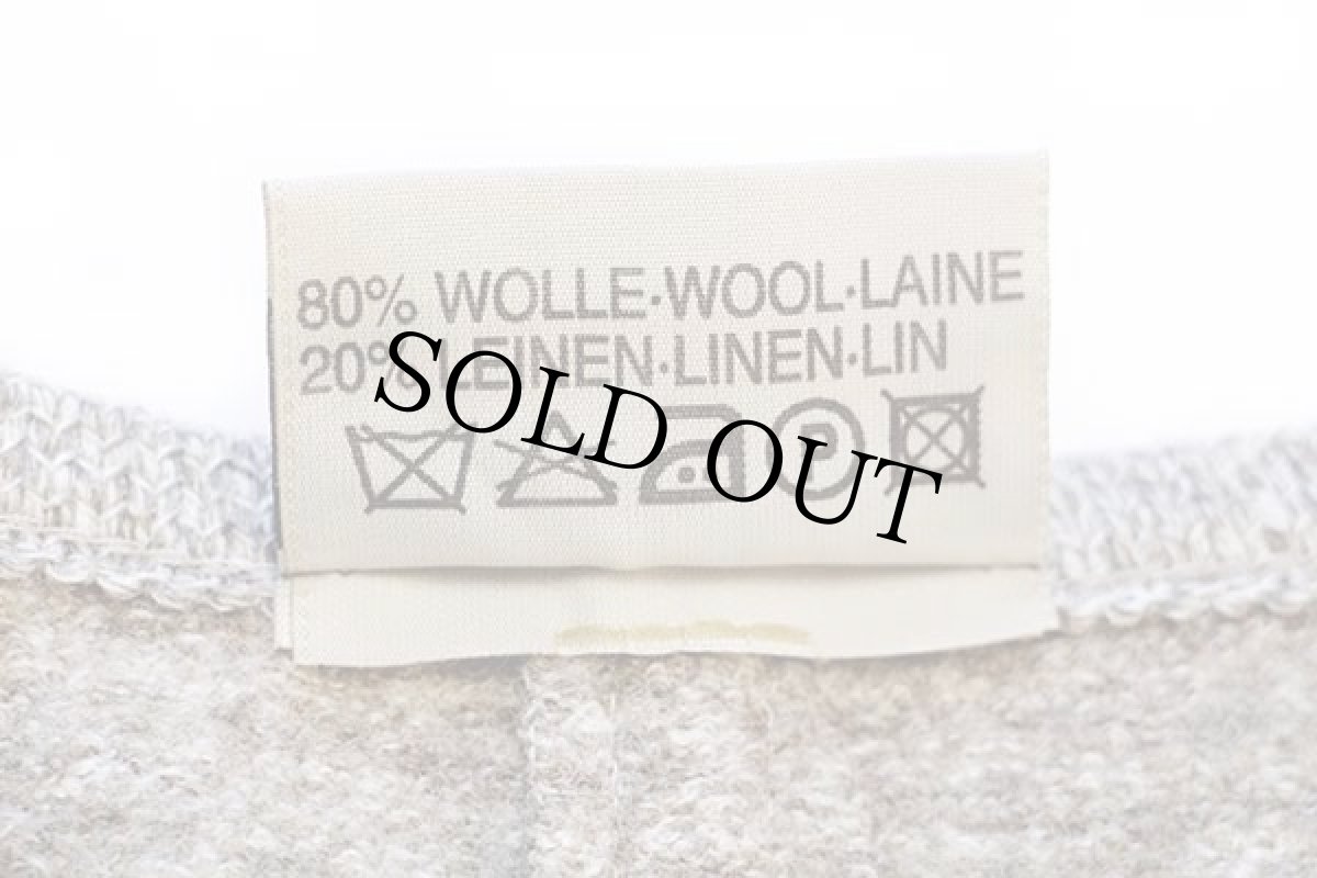 画像5: オーストリア製 STAPF 刺繍入り ノーカラー チロリアン ボイルドウール×リネン ベスト ミックス 50 (5)