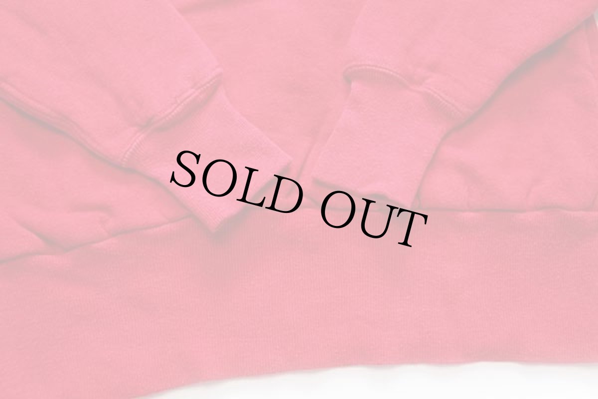 画像7: 50s MONTGOMERY WARD BRENT 無地 裏サーマル フリーダムスリーブ 前V コットン スウェット 赤 L (7)