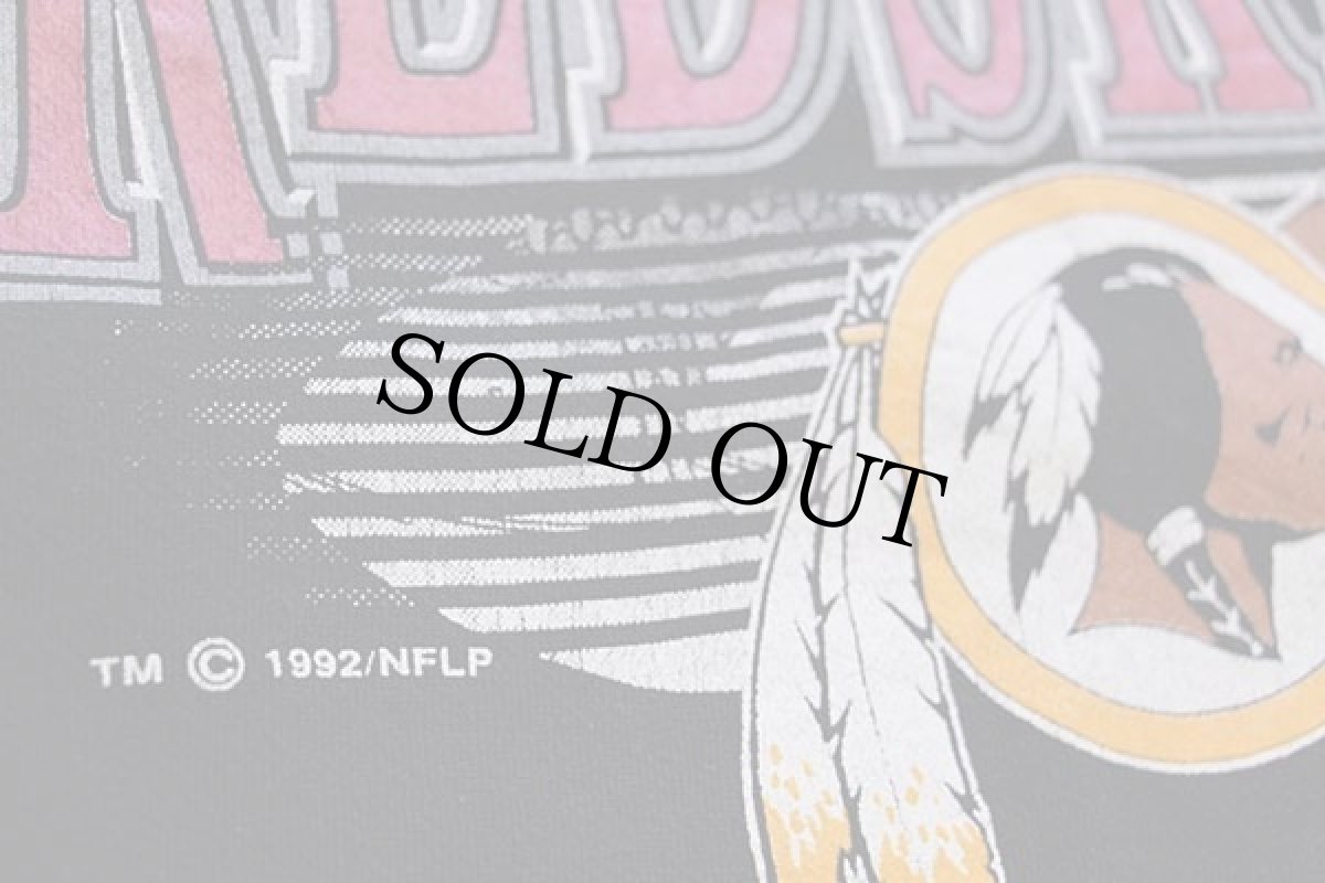 画像5: 90s USA製 LOGO7 NFL WASHINGTON REDSKINS アメフト スウェット 黒 L (5)