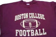 画像3: 90s USA製 Championチャンピオン BOSTON COLLEGE FOOTBALL スウェット バーガンディ XL (3)