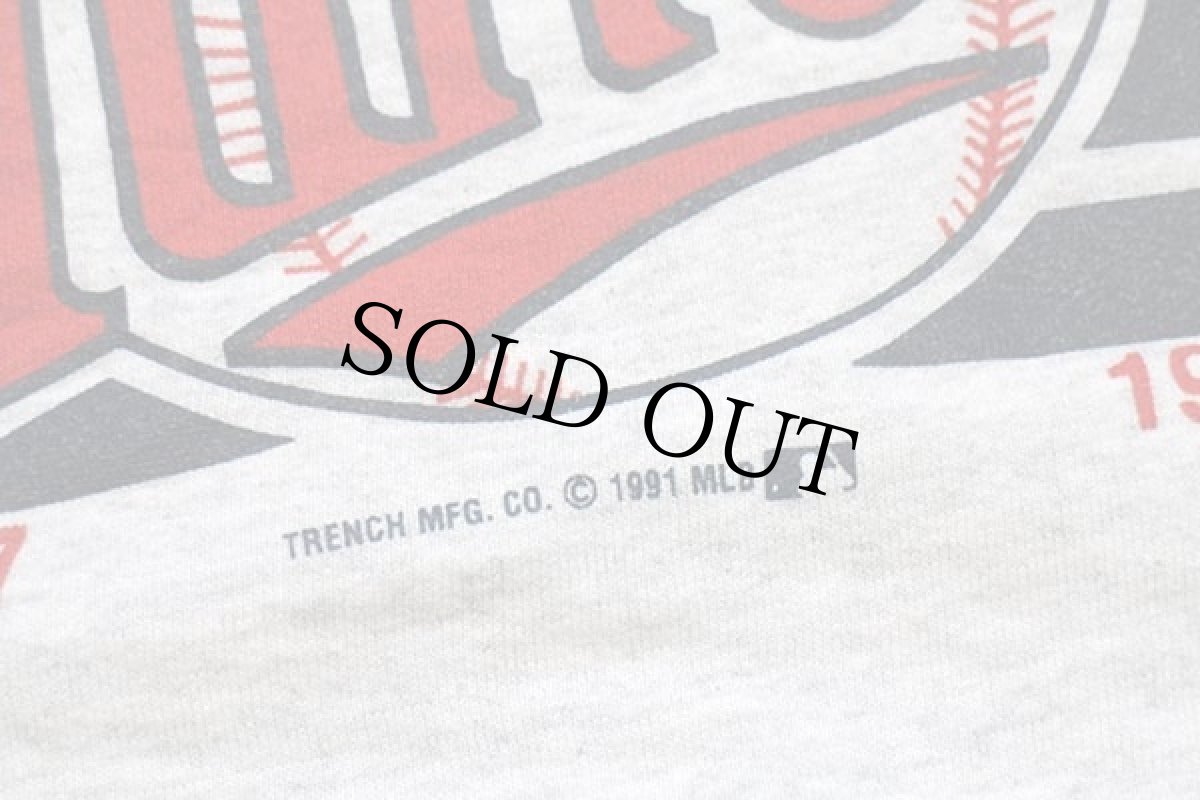 画像4: 90s USA製 MLB MINNESOTA TWINS Twice スウェット 杢ライトグレー L (4)