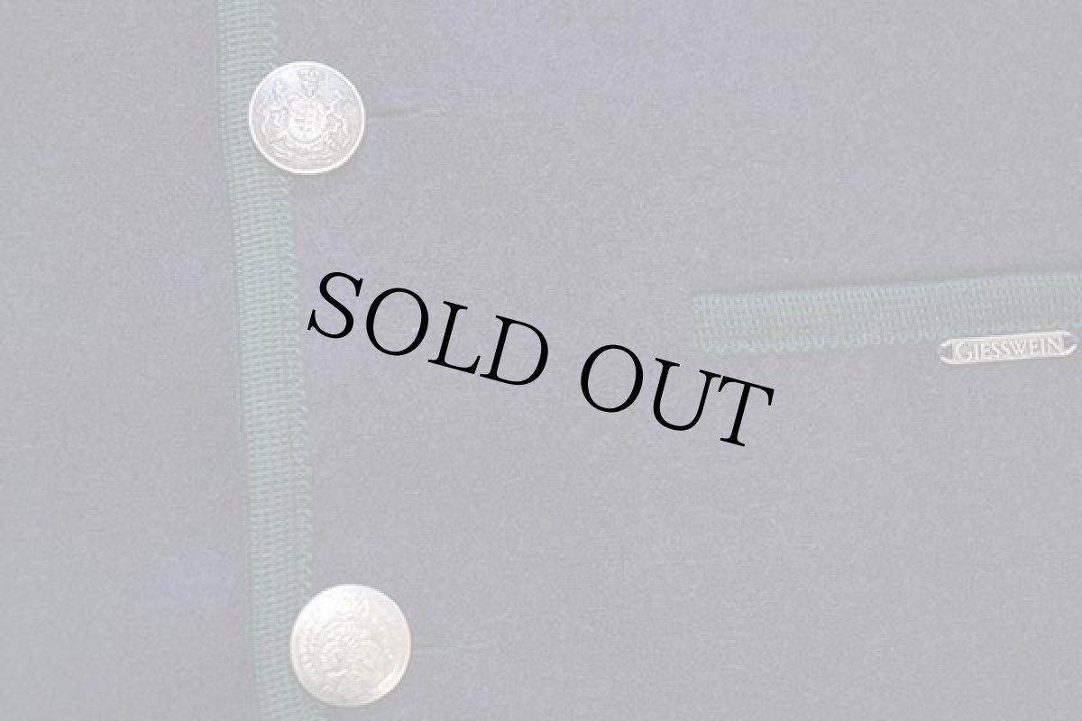 画像5: オーストリア製 GIESSWEIN ノーカラー チロリアン ボイルドウール ジャケット 紺 50 (5)