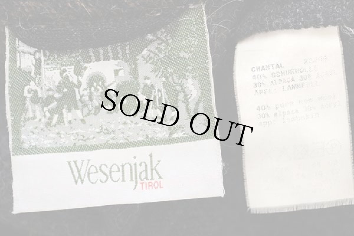 画像4: オーストリア製 Wesenjak 鹿角ボタン ノーカラー チロリアン ウール×アルパカ パイル×ボイルド ジャケット ミックス 12 (4)