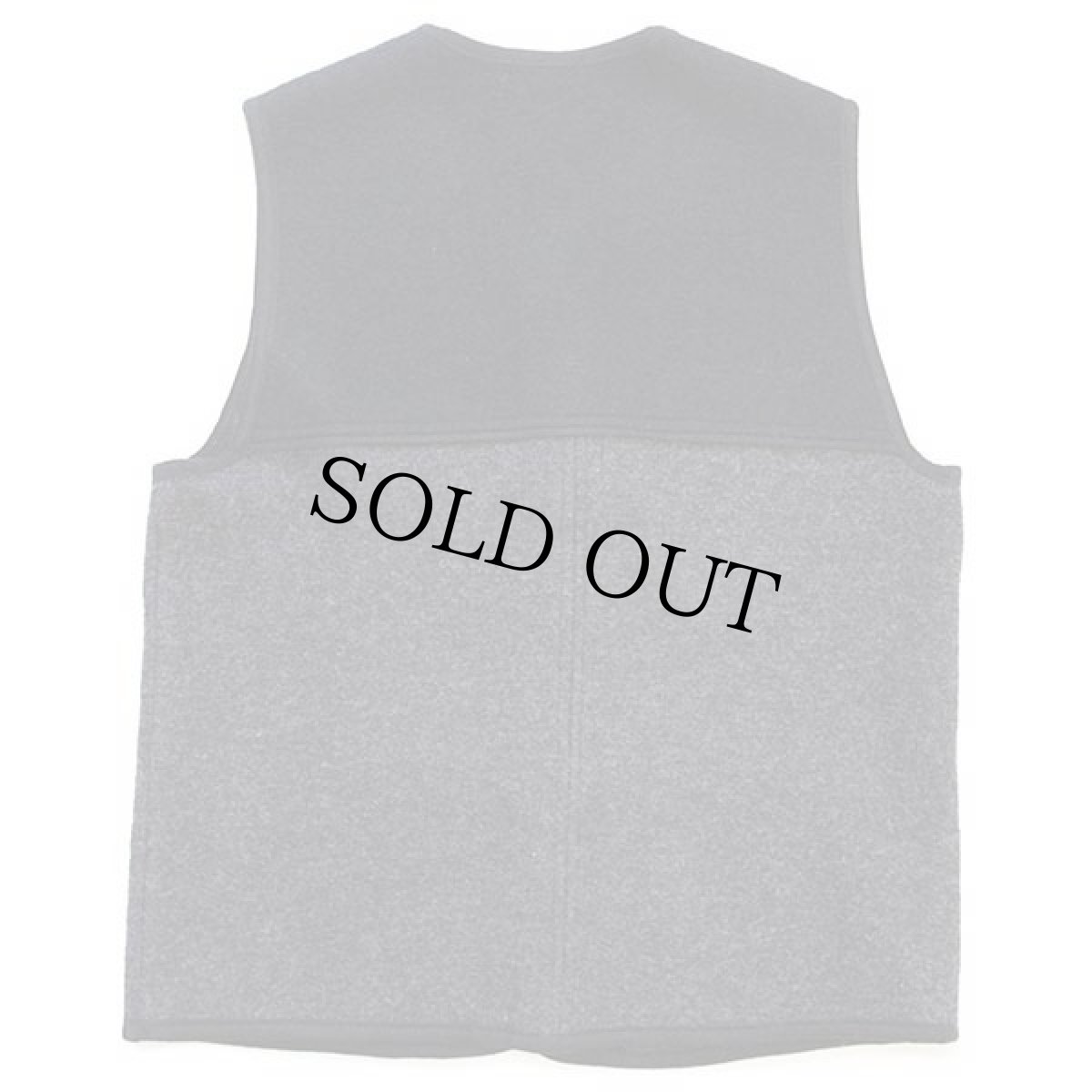 画像2: イタリア製 Distler ツートン 鹿角ボタン ノーカラー チロリアン ボイルドウール ベスト グレー×黒 48 (2)