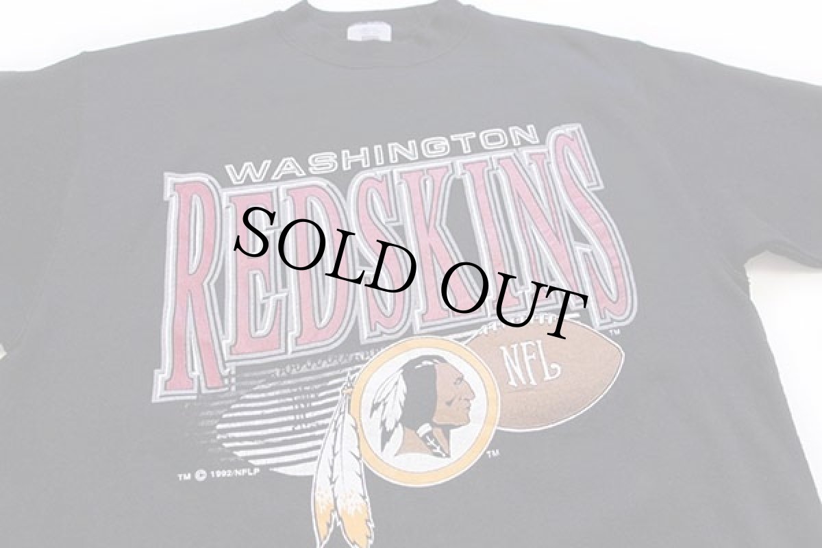 画像3: 90s USA製 LOGO7 NFL WASHINGTON REDSKINS アメフト スウェット 黒 L (3)