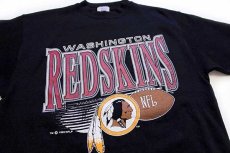 画像3: 90s USA製 LOGO7 NFL WASHINGTON REDSKINS アメフト スウェット 黒 L (3)