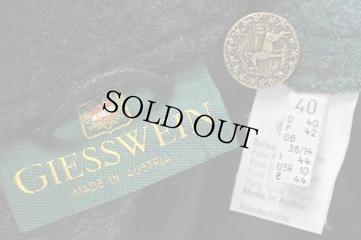 画像4: オーストリア製 GIESSWEIN ツリー キノコ アップリケ アート スタンドカラー チロリアン ボイルドウール ジャケット 40 (4)