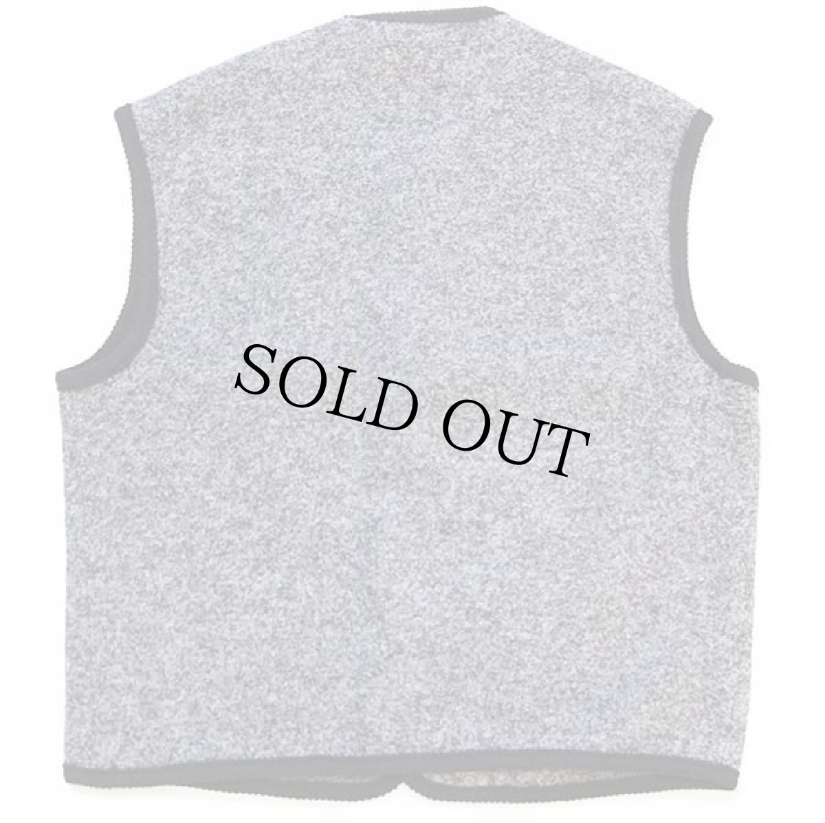 画像2: dalsasso 鹿角ボタン ノーカラー チロリアン ボイルドウール ベスト グレー ミックス (2)