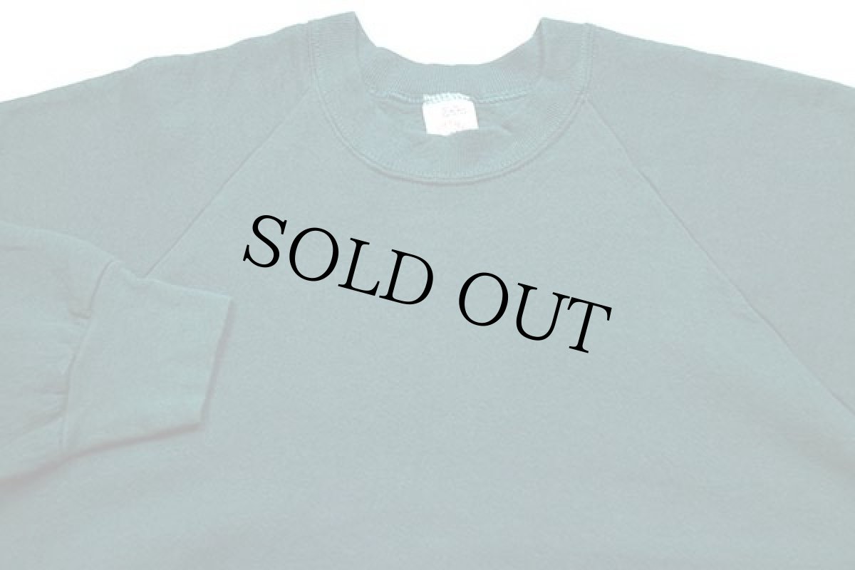 画像3: 80s USA製 FRUIT OF THE LOOM 無地 スウェット 深緑 L★ブランク (3)