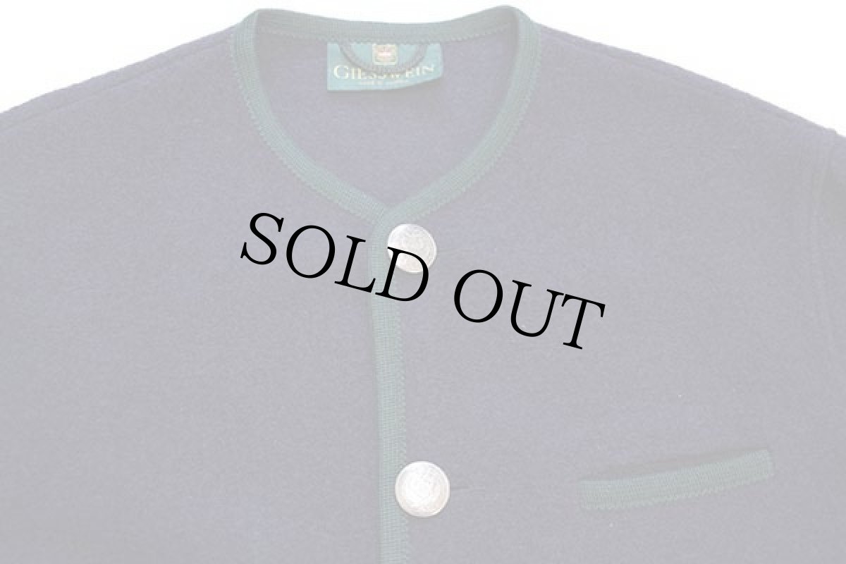 画像3: オーストリア製 GIESSWEIN ノーカラー チロリアン ボイルドウール ジャケット 紺 50 (3)