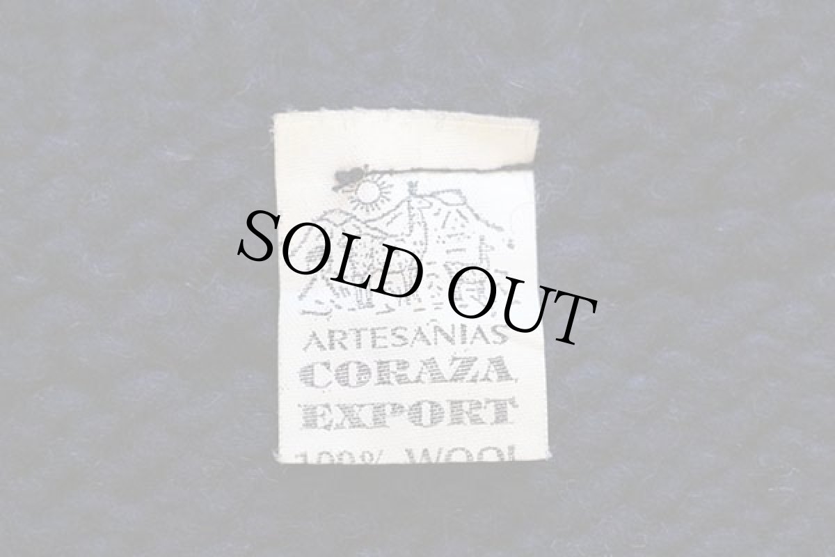 画像4: エクアドル製 CORAZA EXPORT フォークロア柄 ウール ハンドニット ジップ カーディガン (4)