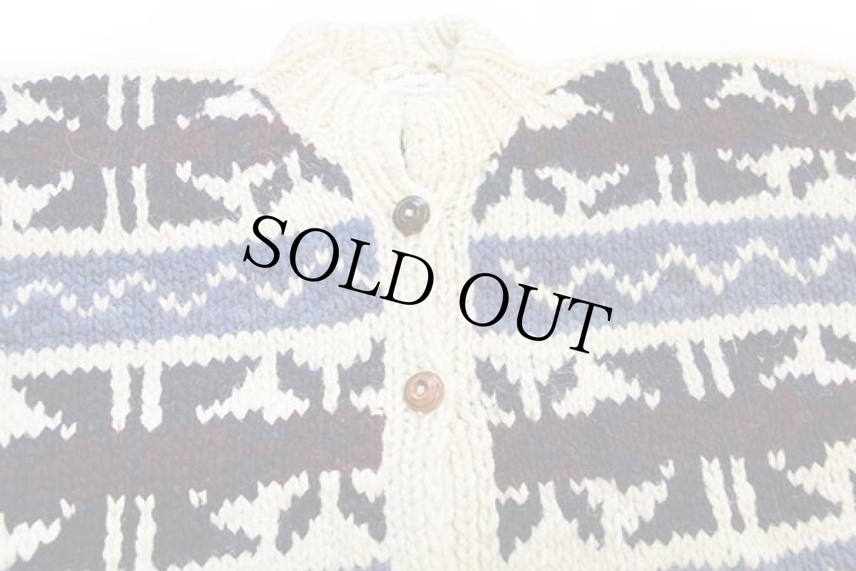 画像3: エクアドル製 World Class フォークロア柄 ウール ハンドニット カーディガン (3)