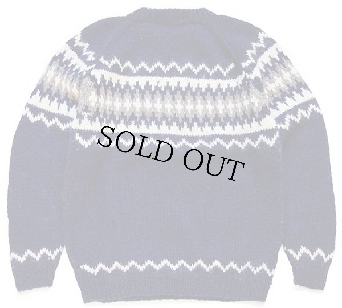 画像2: 80s AVEVO AMERICANA ノルディック柄 ローゲージ ウールニット セーター XL (2)