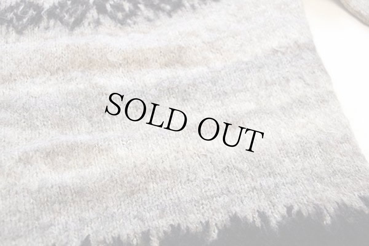 画像5: UNKNOWN 丸ヨーク ノルディック柄 アルパカ ハンドニット セーター (5)