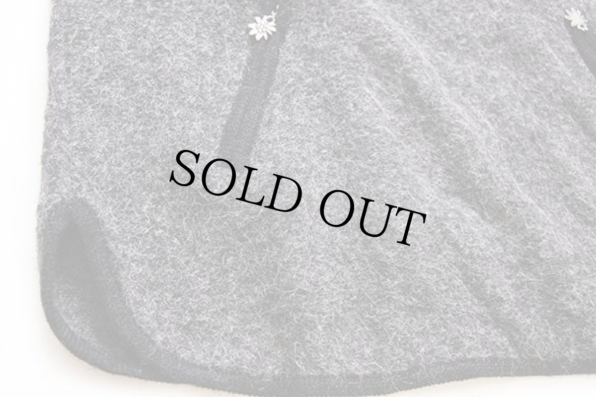 画像6: MONTAFON by Imperial 鹿角ボタン モックネック チロリアン ウール×アルパカニット セーター チャコールグレー (6)