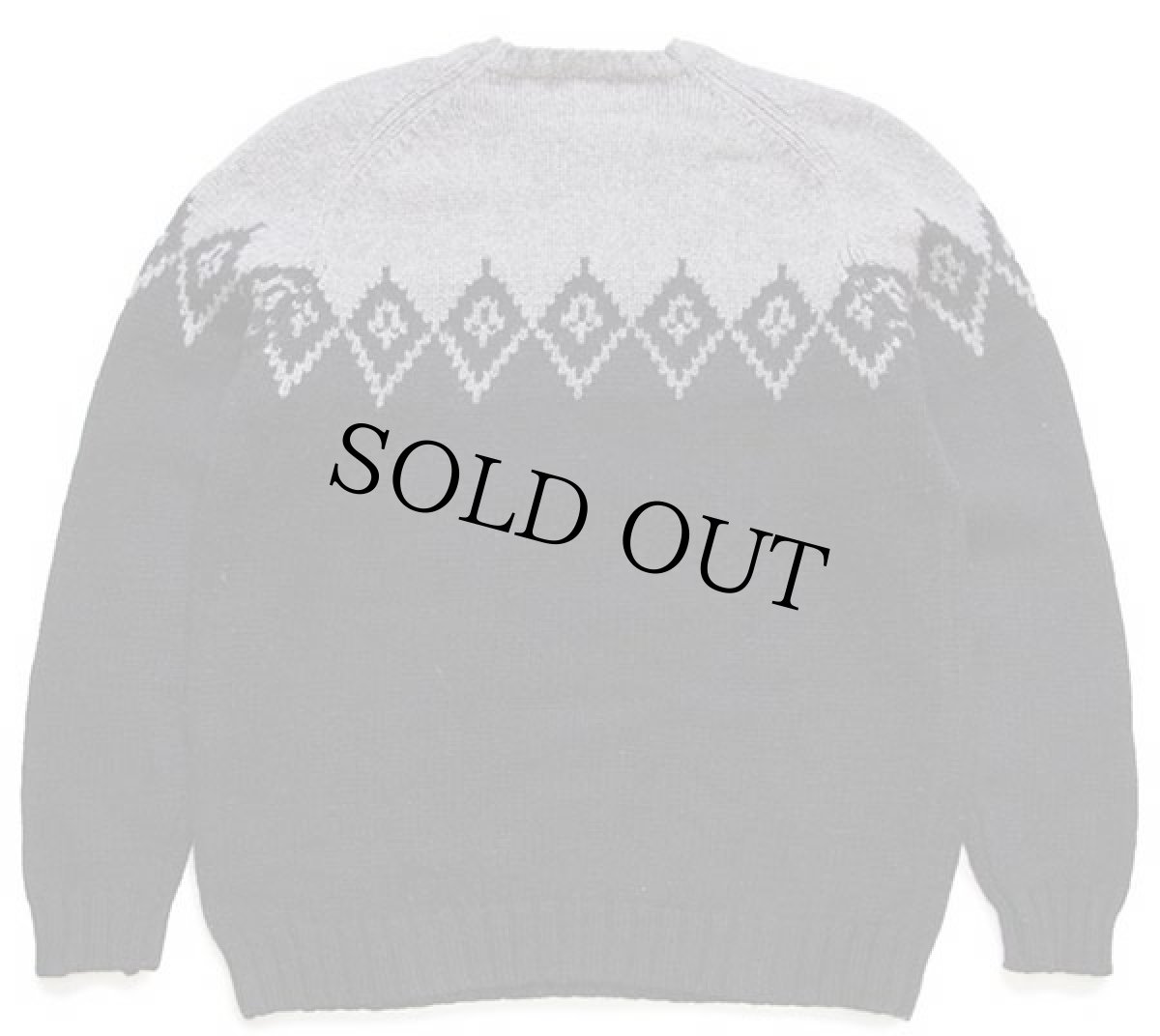 画像2: 00s EddieBauerエディーバウアー ノルディック柄 サドルショルダー ラムウールニット セーター M (2)