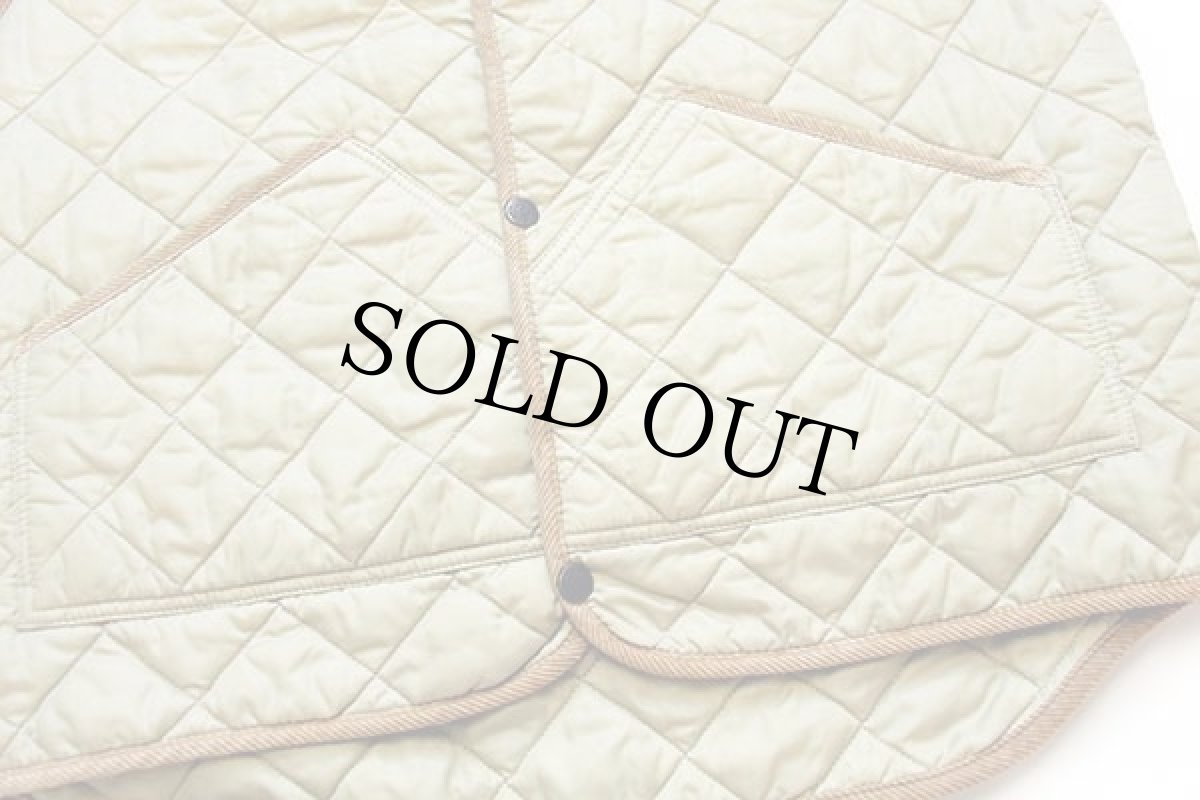 画像6: 90s 英国製 HENRI LLOYDヘンリーロイド ナイロン キルティングベスト ベージュ L (6)