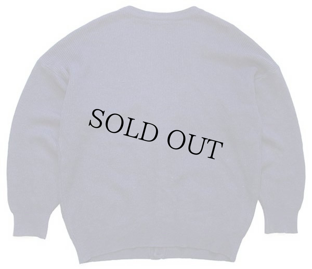 画像2: 70s フランス製 CHEMISE LACOSTE ラコステ ワンポイント パチポケ ウール×アクリルニット カーディガン 紺 4 (2)